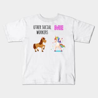 unicorn social worker, Funny Social Worker Gift Kids T-Shirt